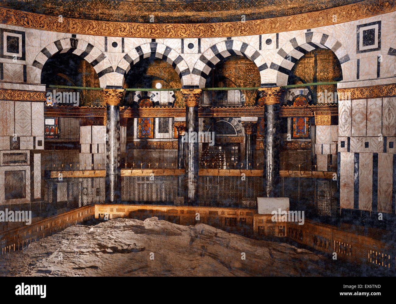 the-foundation-stone-inside-the-dome-of-the-rock